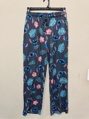 Blue Stitch Print Pajama Pants women S